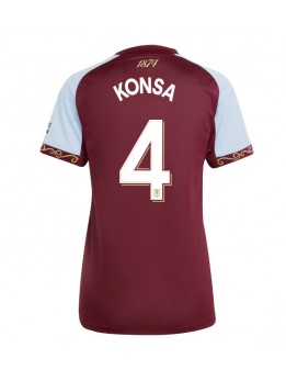 Aston Villa Ezri Konsa #4 Zenski Domaci Dres 2025-26 Kratak Rukavima Aston Villa Ezri Konsa #4 Zenski Domaci Dres 2025-26 Kratak Rukavima